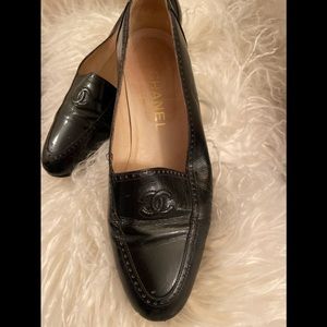 Chanel black women’s loafers - interlocking C’s  size 37